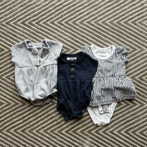 Bundle of 3 petit Lem onesies newborn size